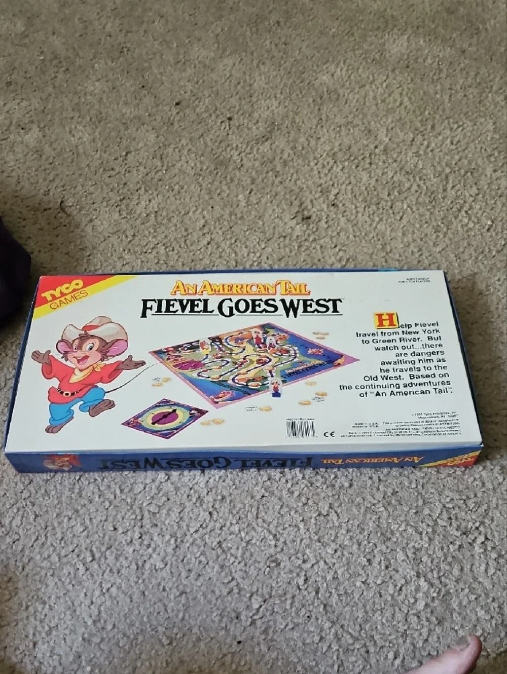 TYCO An American Tail: Fievel Goes West Board Game - Blue/Purple Box
